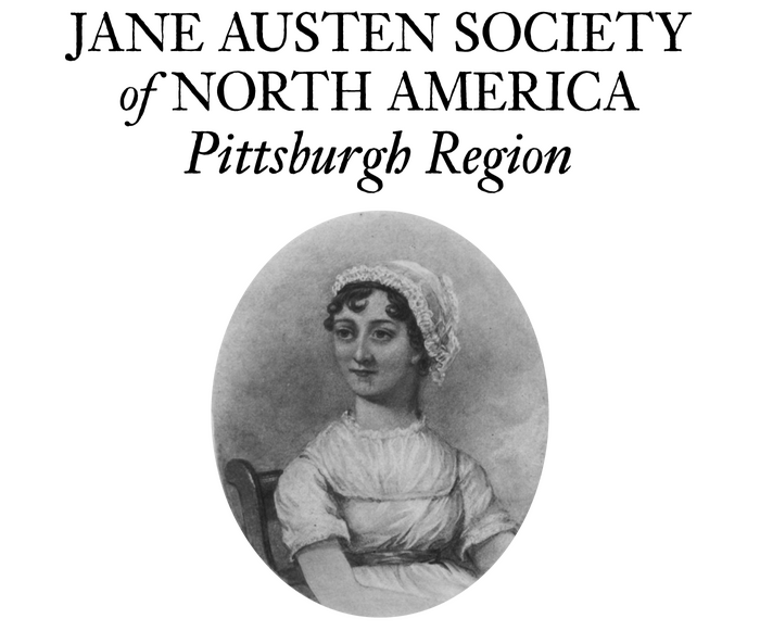 Jane Austen Society of North America Pittsburgh Region logotype with image of Jane Austen