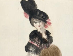 Possible 1815 watercolor portrait of Jane Austen painted by James Stanier Clarke Jane Austen Society of North America Pittsburgh Region logotype with image of Jane Austen